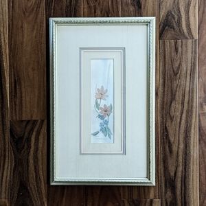 Original lithograph Framed Flower Painting